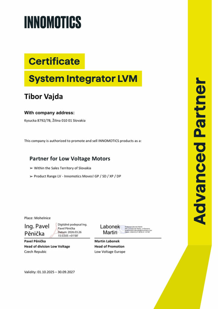 innomotics-certifikat-advanced-partner-vajda